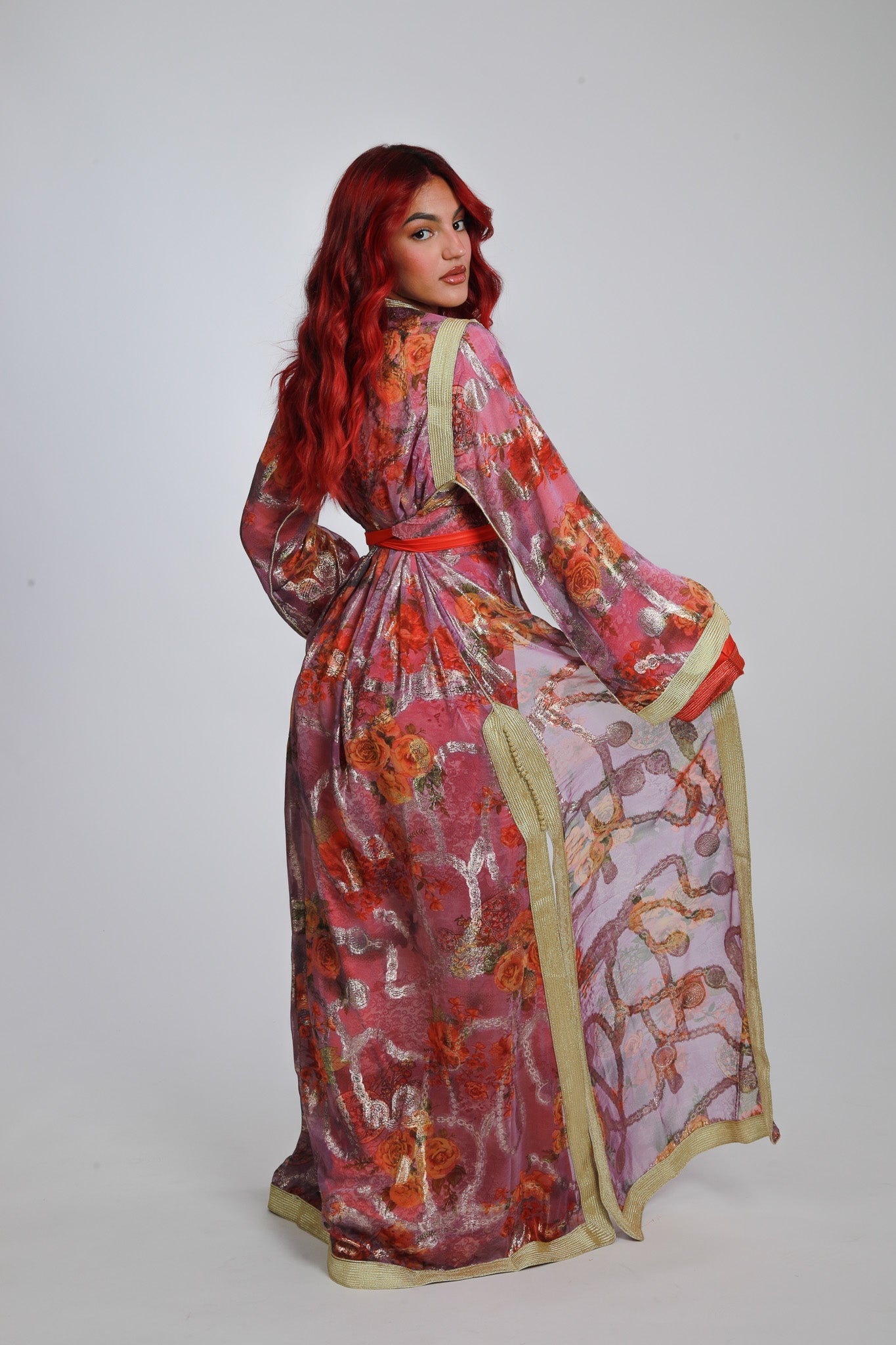 Caftan Marocain Jawhara orange