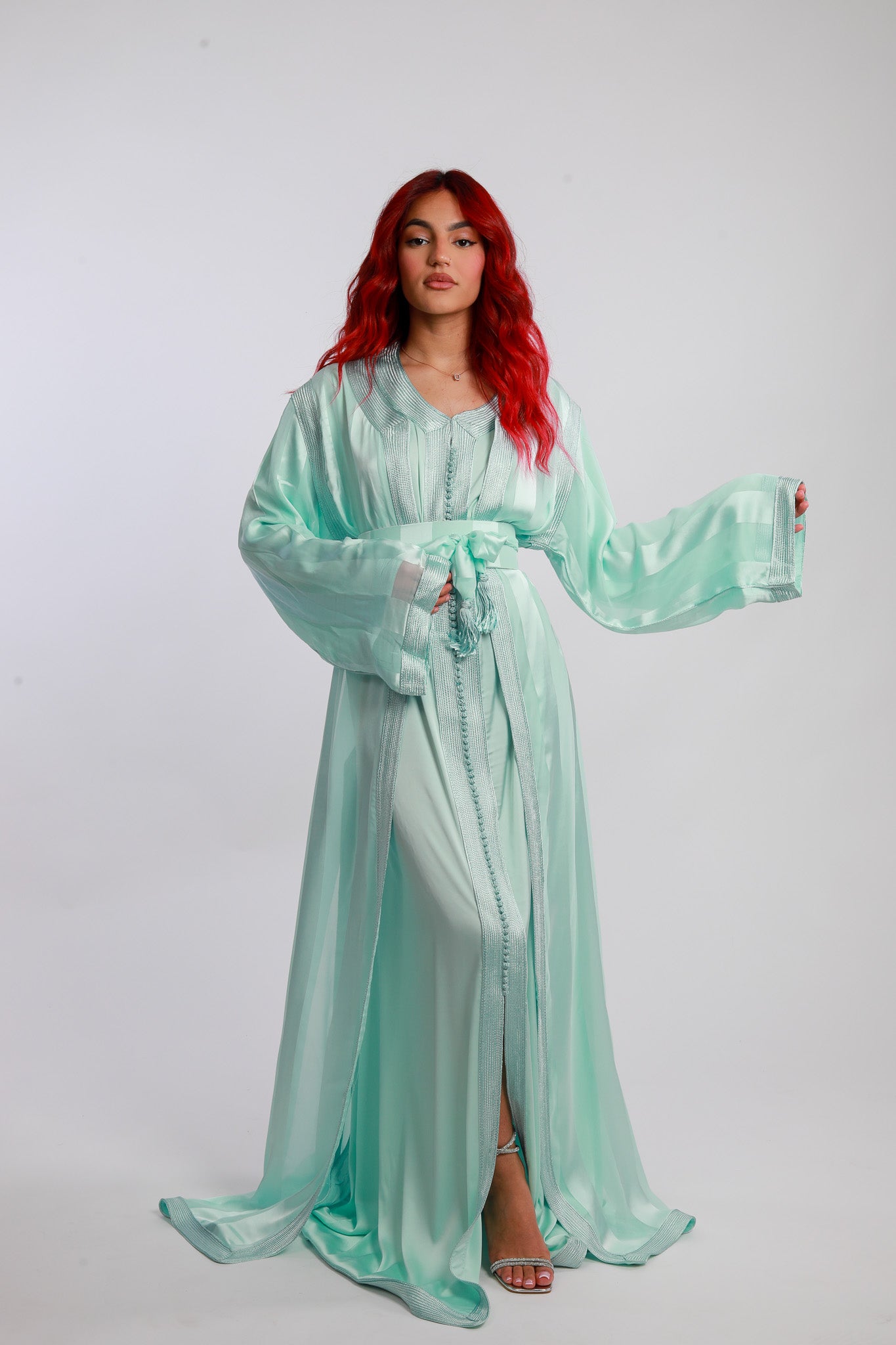 Caftan Marocain bleu ciel